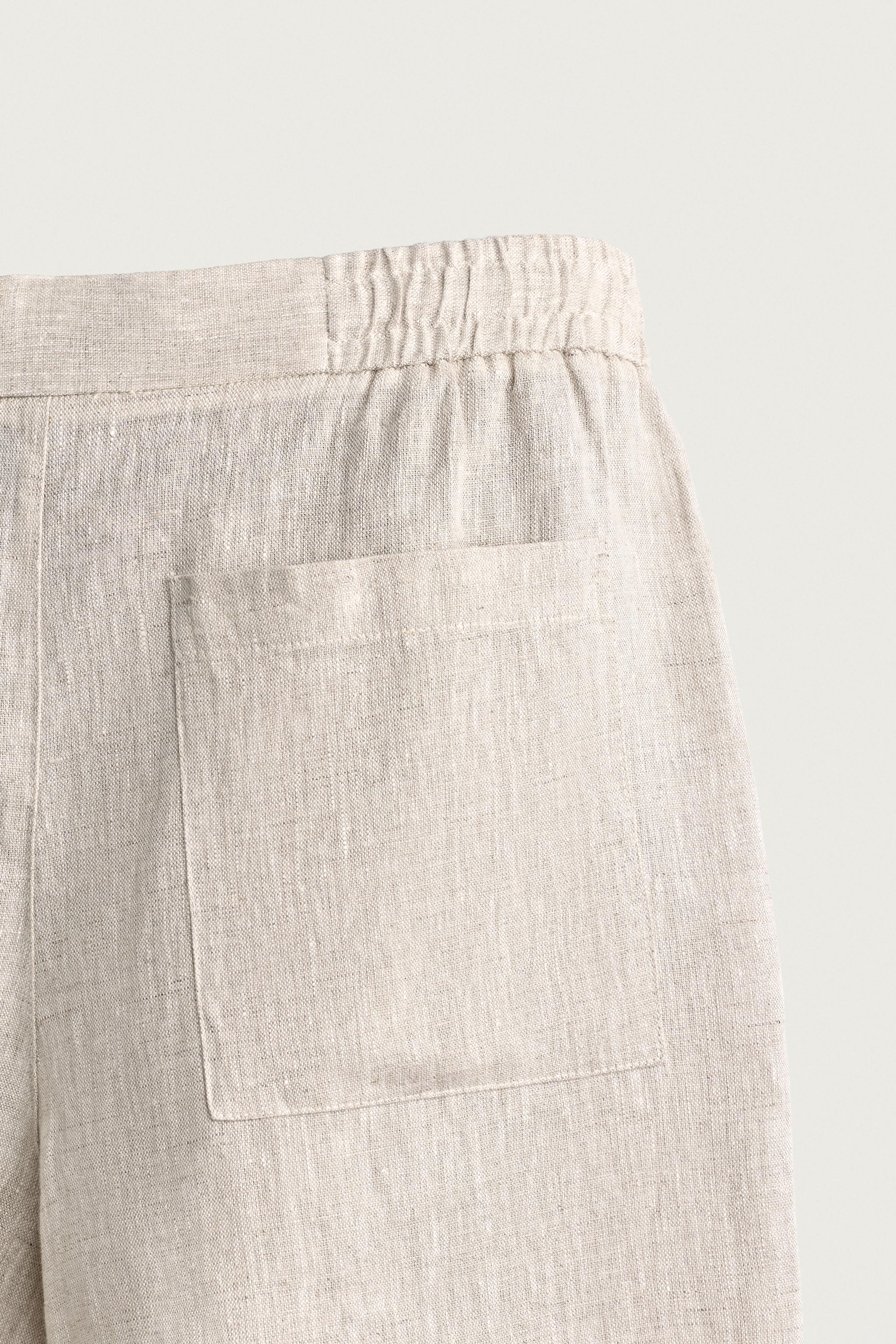 SHORT RELAXED FIT 100% LIN